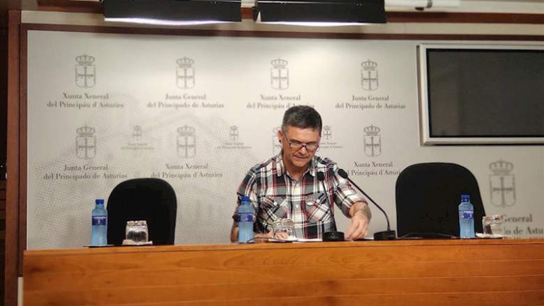 El diputado de Podemos Asturies, Rafael Palacios, en rueda de prensa. | EUROPA PRESS - Archivo ep el diputado de podemos asturies rafael palacios en rueda de prensa