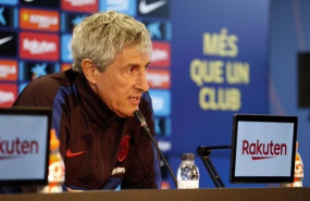 ep el entrenador del fc barcelona quique setien en rueda de prensa