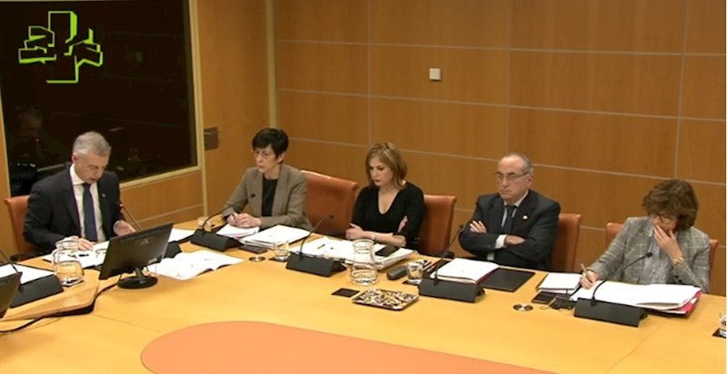 El Lehendakari, Iñigo Urkullu, interviene en el Parlamento Vasco junto a los consejeros de Medio Ambiente, Seguridad, Trabajo y Salud, para dar explicaciones de las actuaciones tras el derrumbe en Zaldibar | PARLAMENTO VASCO ep el lehendakari inigo urkullu interviene en el parlamento vasco junto a los consejeros de medio