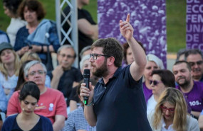 ep el numero 5 de unidas podemos al parlamento europeo miguel urban interviene en el acto de campana