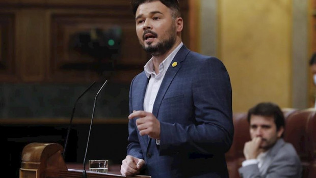 ep el portavoz de erc gabriel rufian durante su intervencion en el pleno del congreso que debate