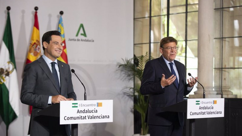 ep el presidente de la junta juanma moreno y el presidente de la generalitat valenciana ximo puig ep el presidente de la junta juanma moreno y el presidente de la generalitat valenciana ximo puig