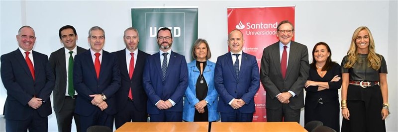 ep el rector de la uned ricardo mairal uson y el presidente de santander universidades matias