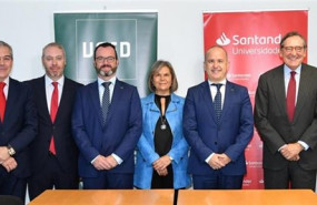 ep el rector de la uned ricardo mairal uson y el presidente de santander universidades matias