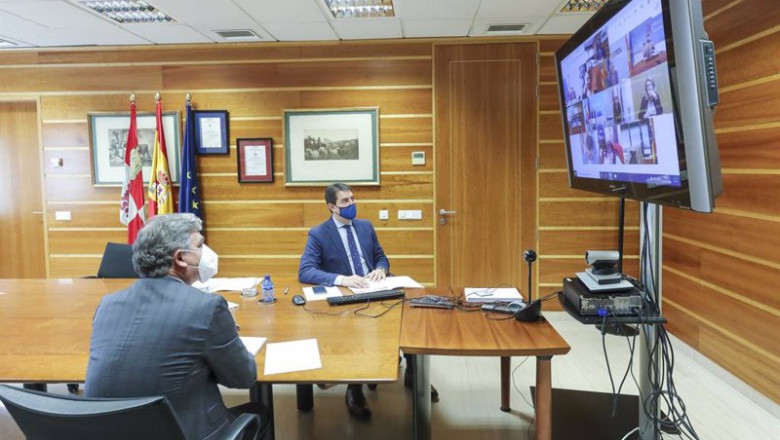 Ibáñez en un momento de la Conferencia Sectorial de Agricultura celebrada de forma telemática | JCYL ep ibanez en un momento de la conferencia sectorial de agricultura celebrada de forma telematica