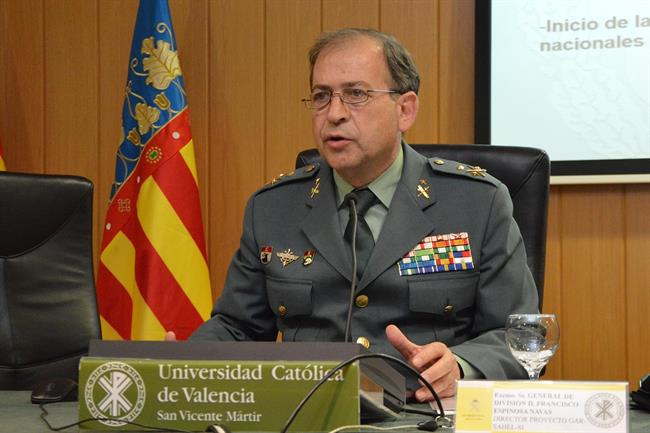 El jefe del Proyecto GAR-SI Sahel, el general Francisco Espinosa | UCV ep jefeproyecto gar-si sahel general francisco espinosa