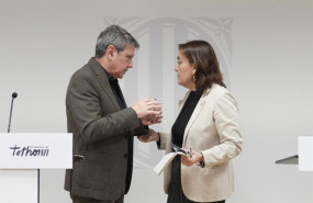 ep la consellera de territorio silvia paneque y el secretario de estado de transportes jose antonio