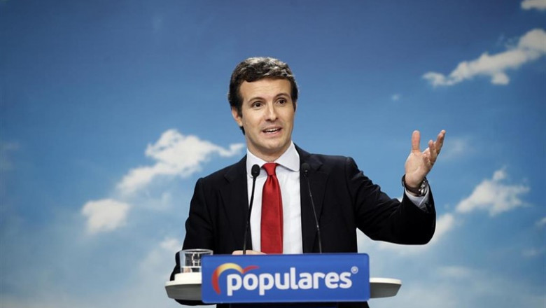 El presidente del PP, Pablo Casado, ofrece una rueda de prensa tras la reunión de la Junta Directiva Nacional del partido | Eduardo Parra - Europa Press ep presidentepp pablo casado ofreceruedaprensala reunionla junta directiva nacionalpartido
