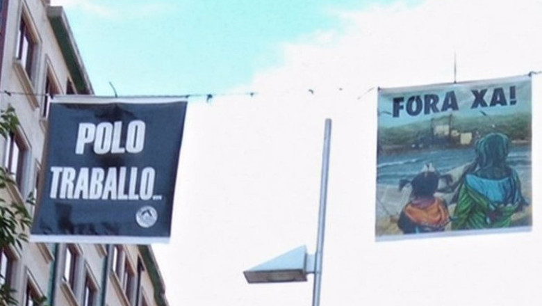 Archivo - Carteles en rechazo a la continuidad de Ence en la ría de Pontevedra | EUROPA PRESS - Archivo ep archivo carteles en rechazo a la continuidad de ence en la ria de pontevedra