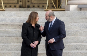 ep archivo   la presidenta del congreso francina armengol y el presidente del senado pedro rollan