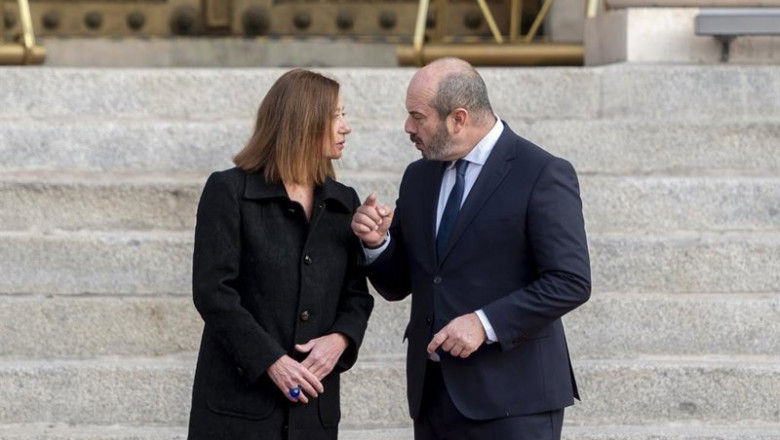 ep archivo   la presidenta del congreso francina armengol y el presidente del senado pedro rollan