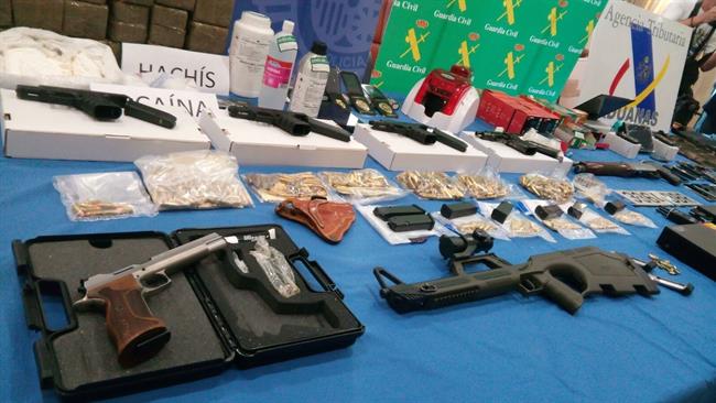Armas intervenidas en la operación | EUROPA PRESS ep armas intervenidasla operacion