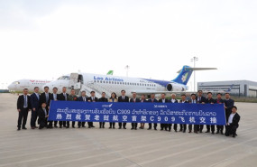 ep china entrega su primer avion fabricado a laos el c909