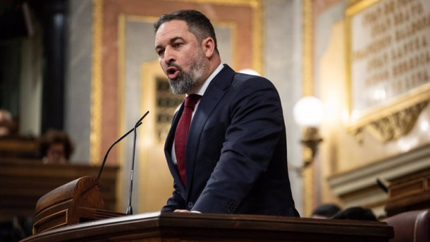 ep el lider de vox santiago abascal interviene durante una sesion plenaria en el congreso de los 20240322132004