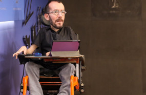 ep el portavoz de unidas podemos pablo echenique a su llegada a una rueda de prensa previa a una