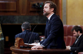 ep el portavoz de vox ivan espinosa de los monteros durante su intervencion en el pleno del congreso