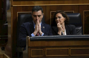 ep el presidente del gobierno pedro sanchez y la vicepresidenta primera del gobierno carmen calvo en