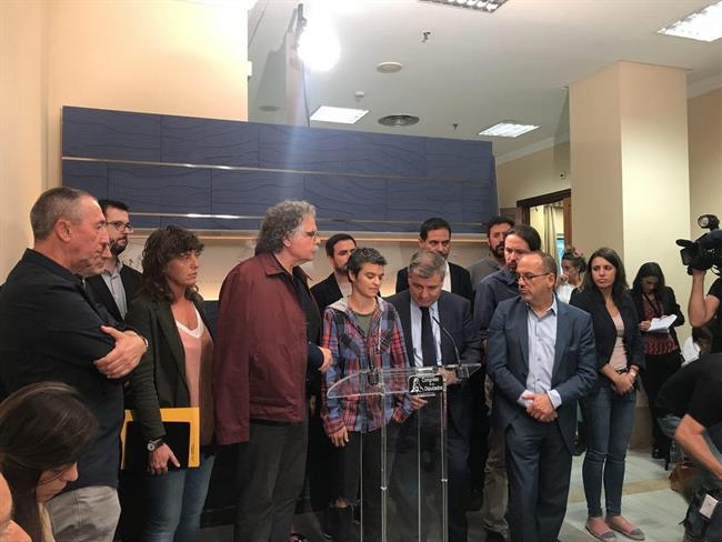 ERC, PDeCAT, Unidos Podemos, PNV, Bildu y Compromís en el Congreso | EN COMÚ PODEM ep erc pdecat unidos podemos pnv bilducompromiscongreso