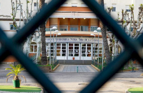 ep fachada de la residencia de ancianos de nuestra senora de consolacion en el barrio de triana de