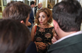 ep la vicepresidenta primera y ministra de hacienda maria jesus montero a su llegada a una sesion