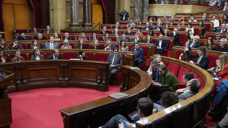 ep los diputados en el hemiciclo durante una sesion de control al govern en el parlament de