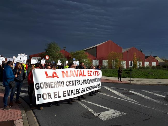Manifestación en Sestao de los trabajadores de La Naval para reclamar a los Gobi | Europa Press - Europa Press ep manifestacionsestaolos trabajadoresla navalreclamarlos gobi 20181127144301