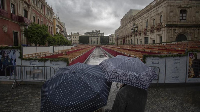 SEMANA SANTA SEVILLA 2019. LLUVIAS | María José López - Europa Press ep semana santa sevilla 2019 lluvias