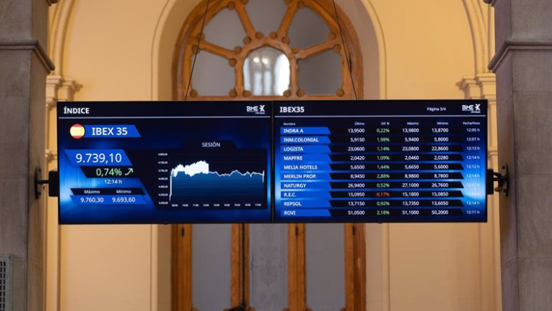 ep un panel del ibex 35 en el palacio de la bolsa a 17 de noviembre de 2023 en madrid espana ep un panel del ibex 35 en el palacio de la bolsa a 17 de noviembre de 2023 en madrid espana