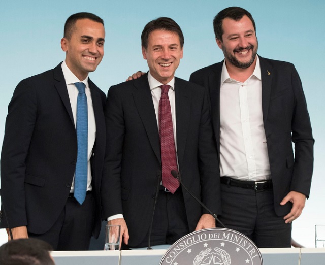 Luigi di Maio, Giuseppe Conte y Matteo Salvini | Gobierno de Italia italia maio conte salvini