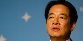 le president elu de taiwan lai ching te du parti democrate progressiste dpp lors d une conference de presse a taipei 