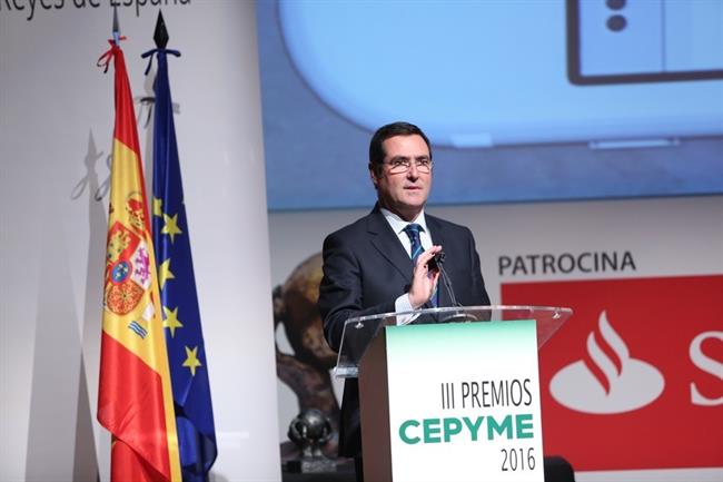 Antonio Garamendi en el acto de entrega de los III Premios Cepyme 2016 | EUROPA PRESS ep antonio garamendiactoentregalos iii premios cepyme 2016