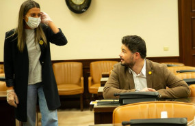 ep archivo   la diputada de junts per catalunya miriam nogueras y el portavoz de erc en el congreso