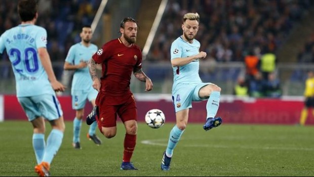 ep de rossi roma y rakitic barcelona