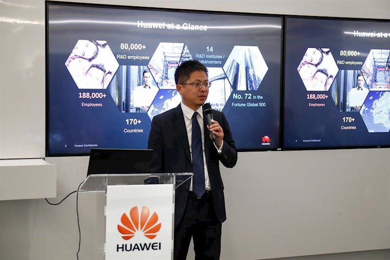 ep el consejero delegado de huawei en espana tony jin yong durante su conferencia sobre el 5g