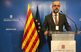 ep el conseller de interior miquel buch en la rueda de prensa telematica del govern