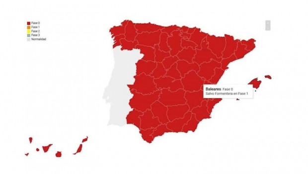 ep el mapa de las fases de las provincias espanolas