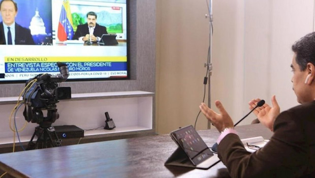ep el presidente de venezuela nicolas maduro durante una entrevista en telesur