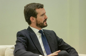 ep el presidente del pp pablo casado durante su reunion con el presidente del gobierno en funciones