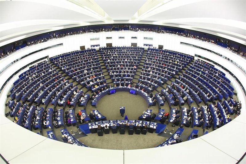 ep interior del pleno del parlamento europeo en estrasburgo