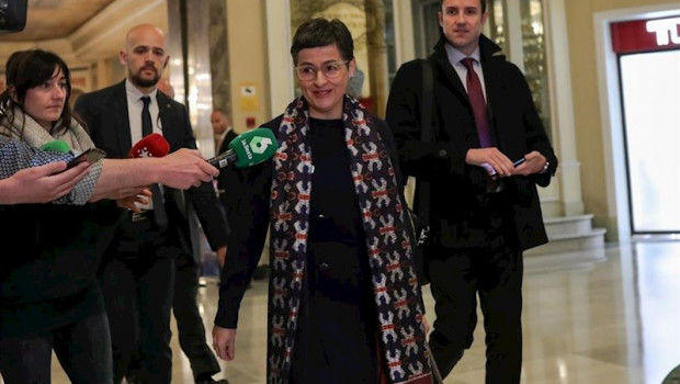 ep la ministra de asuntos exteriores ue y cooperacion arancha gonzalez laya responde a los medios a