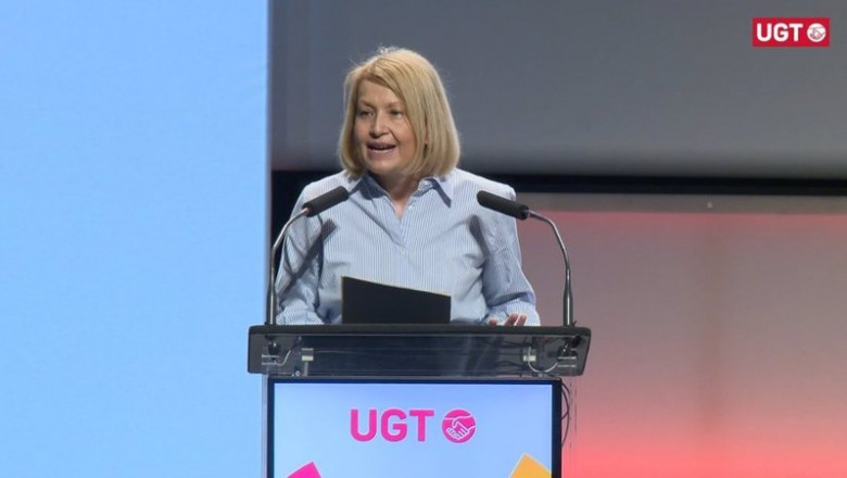 ep la secretaria de politicas sociales empleo y seguridad social de ugt mari carmen barrera durante