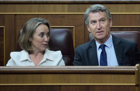 ep la secretaria general del pp cuca gamarra y el presidente del partido popular alberto nunez