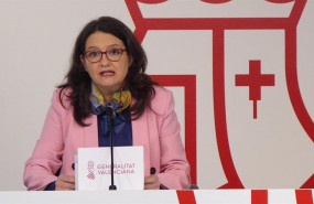 ep la vicepresidenta del consell monica oltra en la rueda de prensa tras el pleno del consell en una