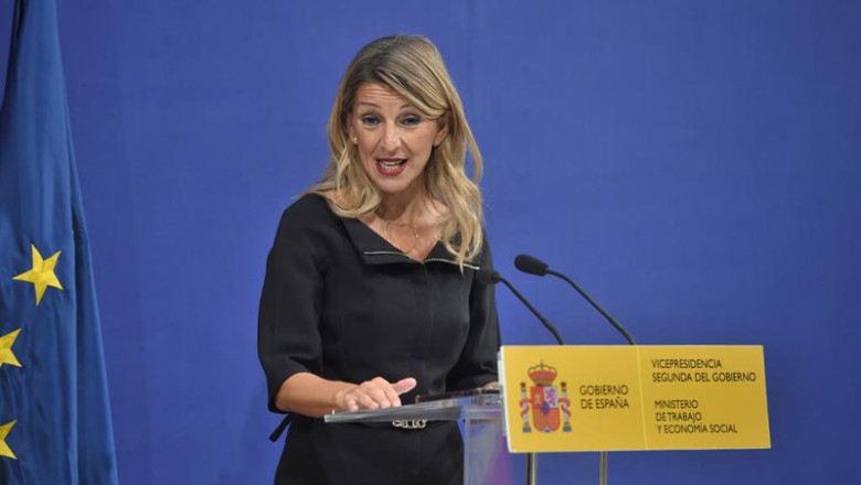 ep la vicepresidenta segunda y ministra de trabajo y economia social yolanda diaz tras el encuentro