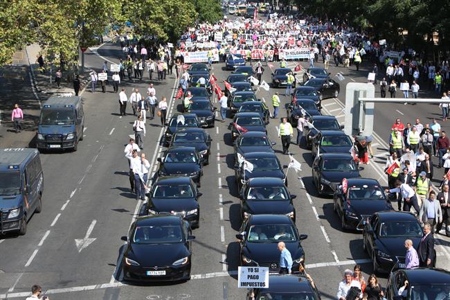 Ricardo Rubio - Europa Press ep manifestacionconductoresvehiculosalquilerconductor vtc en mad 20180927195502