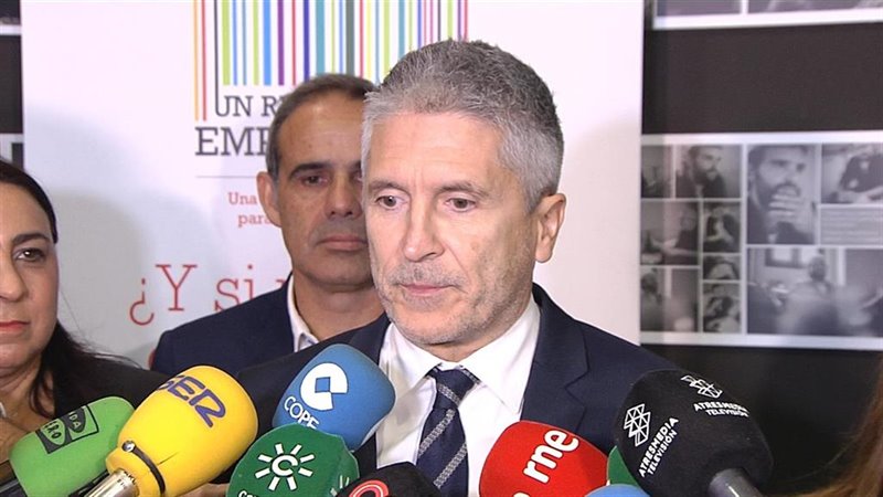 ep marlaska atiende a la prensa en cadiz