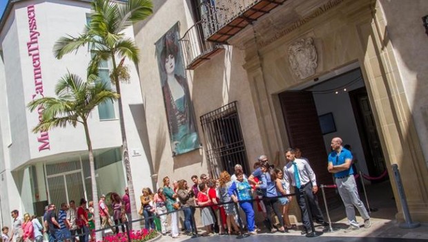 ep museo thyssen malaga colas visitantes visitas turistas cultura turismo