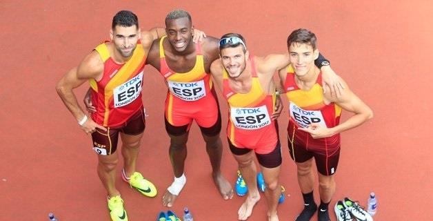 Relevo 4x400 España Óscar Husillos Lucas Búa Darwin Echeverry Samuel García | RFEA ep relevo 4x400 espana oscar husillos lucas bua darwin echeverry samuel garcia