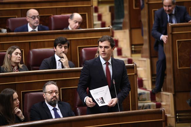 Albert Rivera en la sesión de control al Gobierno en el Congreso | EUROPA PRESS ep albert riverala sesioncontrolgobiernocongreso