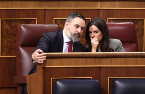 ep archivo   el presidente de vox santiago abascal y la portavoz del partido pepa millan durante una